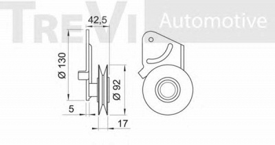 TREVI AUTOMOTIVE ta1082 -  Натяжной ролик, клиновой ремень